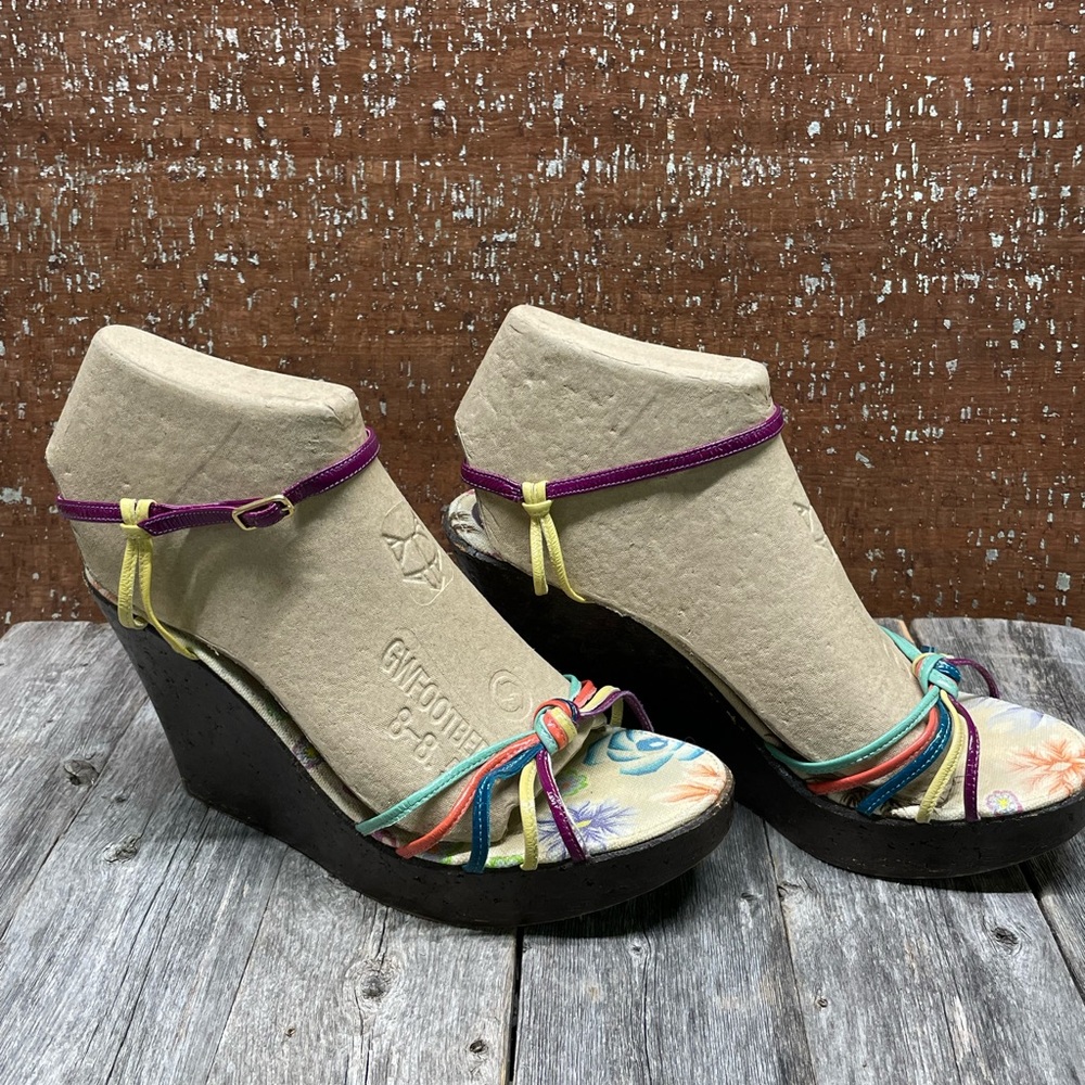 Missoni Authentic Multicolor Leather Platform San… - image 2